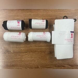 Xhilaration Girls' Black and White Tights Set